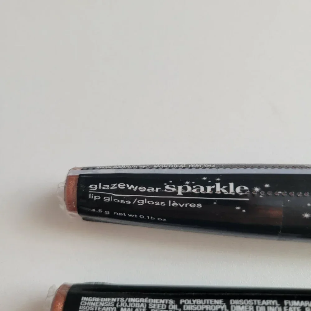 Avon Glazewear Sparkle Lip Gloss MOCHA LATTE G540 SEALED New Old Stock Lot of 2 - Picture 3 of 6